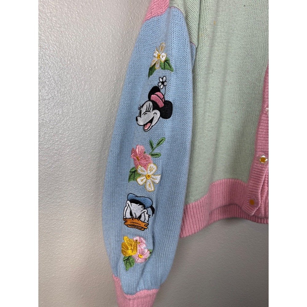 Disney Mickey Mouse And Friends Spring Pastel Girls Cardigan Plus Size 0 - Picture 2 of 11